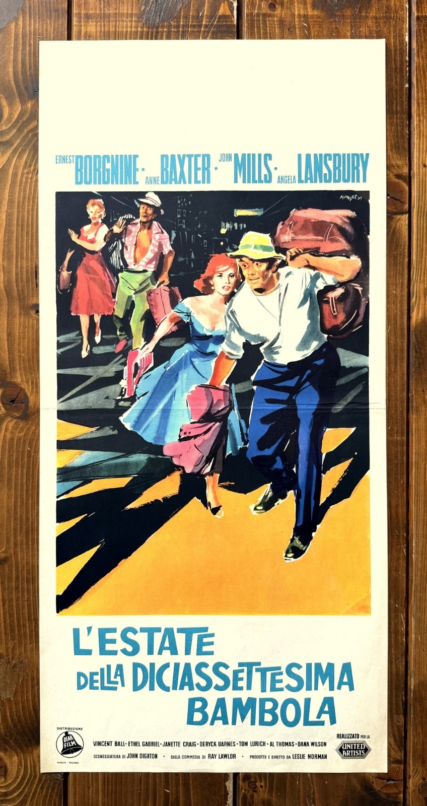 Locandina originale film L'estate della diciassettesima bambola (1959) - Regia di Leslie Norman