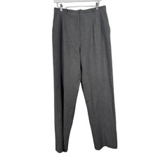 Vintage Pendleton Lined 100 Wool Trousers High Waisted Pleated Gray Size 12