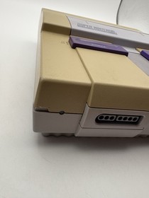 Super Nintendo SNES Console W/ Cables & Controller - Tested & Works Yellowed