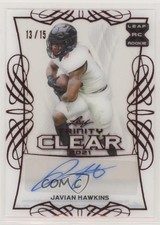 2021 Leaf Trinity Clear Auto Red Foil 13/15 Javian Hawkins #CA-JH1 Auto 0ho3