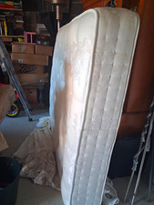Kings Size Sleigh Bed Frame Headboard, Slatted Base + Matteress VG Condition