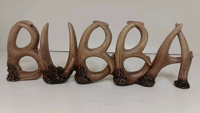 Bubba Deer Antler 3D Wall Hanging Desk Name Resin 11'' Hunting Outdoors Mancave