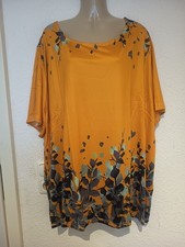 Plus-Size Lässig Bequemes T-Shirt Gr.52, Stretch,Neu , Blättermuster