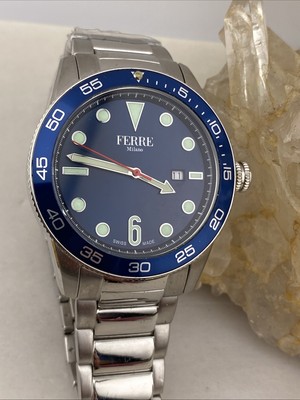 Ferre Milano Beautiful NOS Swiss Made Mens Watch