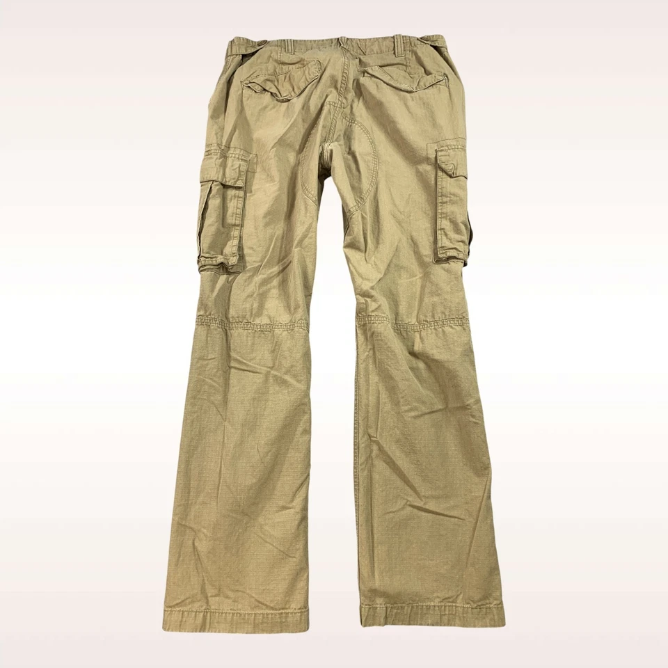 Pantalones cargo Rocawear para hombre 38x3 caqui tostado rectos relajados Ripstop holgados utilitarios Foto 2 de 4
