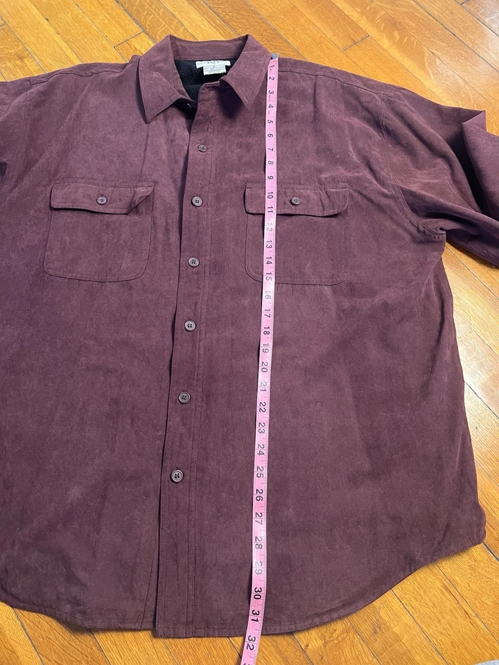 De Colección Knightsbridge XL Camisa Aislada Imitación Gamuza Abotonada Forro Polar Foto 3 de 4