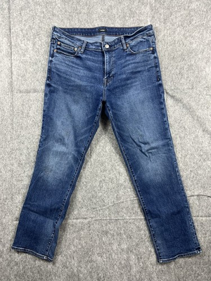 #ad Express Inc. Jeans Mens Straight Fit Blue Medium Wash Casual Stretch Size 36x32 $29.99