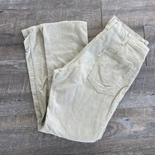 Vintage 80s Levis Corduroy Tan Jeans Pants White Tab Sz 32x30 Western Khaki
