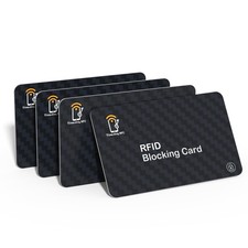 RFID Blocking Cards - 4 pcs Premium Contactless NFC Debit 85 54 0.86mm, 4PCS