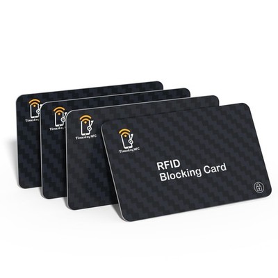 RFID Blocking Cards - 4 pcs Premium Contactless NFC Debit 85*54*0.86mm, 4PCS 