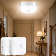 Rechargeable Motion Sensor Ceiling Light Indoor Closet Light with Remote