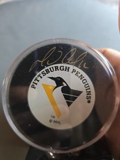 MARIO LEMIEUX PITTSBURGH PENGUINS SIGNED HOCKEY PUCK  BECKETT VARIFIED