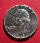 1936 US Washington SILVER Quarter! Choice AU Details! Old US Coin!