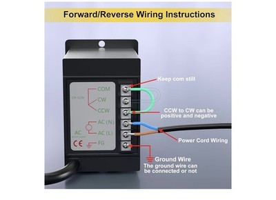 (one wire is cut) 6W AC 110V 150RPM Adjustable Variable Gear Reducer Motor.