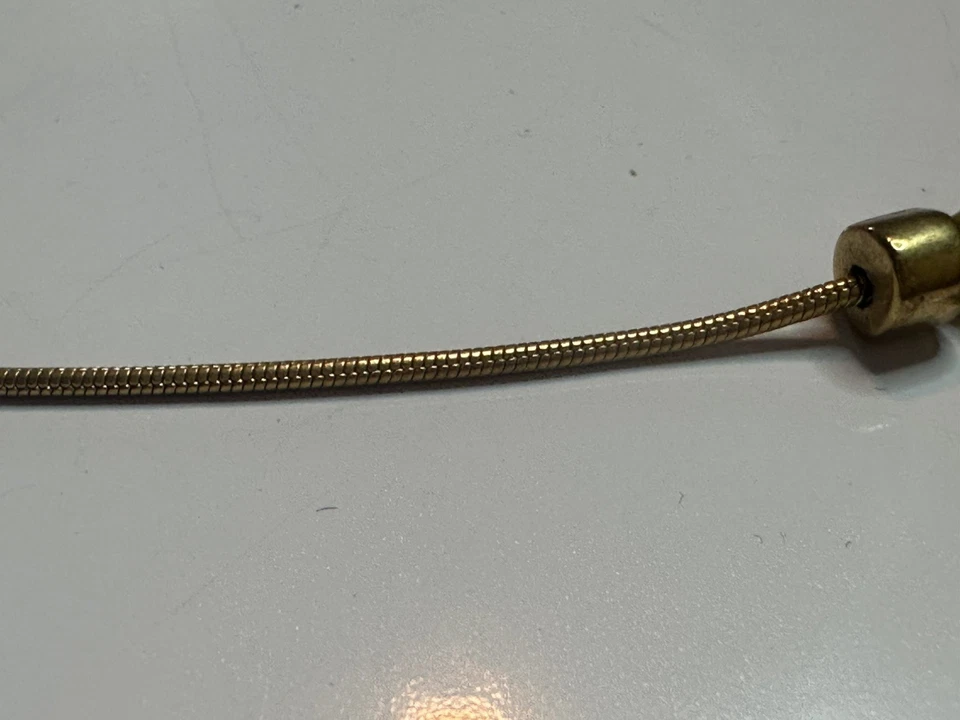 Pearlescent Enamel Oval Drop Beads 18" Necklace Maroon & Blue & Off-White Gold - Image 3 of 4