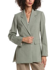 Theory Relaxed Slash Wool-Blend Blazer Women's