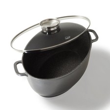 STONELINE Gourmet Bräter mit Deckel Induktion Oval 39x26 cm, 8,5 L