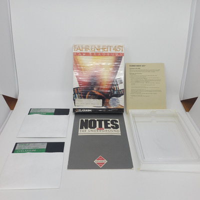 Rare Telarium Fahrenheit 451 PC Adventure Game - IBM - Complete In Box