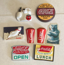 Lot Of 8 Vintage Coca-Cola - Coke Refrigerator Magnets