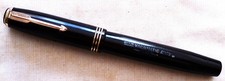 PARKER " VACUMATIC "   FOUNTAINPEN in BLACK ; 14 Kt. NIB! CANADA MADE ca. 1937 !