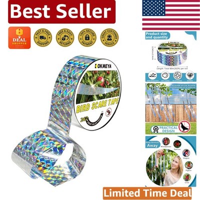 262FT Reflective Bird Scare Tape - Durable Double-Sided Outdoor Deterrent