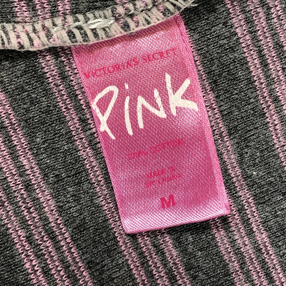 Pantalones Victoria's Secret Rosa Mujer Medianos Gris Rosa Rayas Salón Pijama Dormir Foto 2 de 4