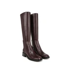 Franco Sarto Womens 7 M WC Castagna Brown Leather Giselle Boots DISPLAY RL4