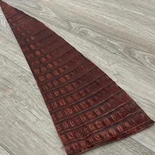 Mahogany Genuine Crocodile Belly Tail Hide Leather Skin real alligator Croc 754