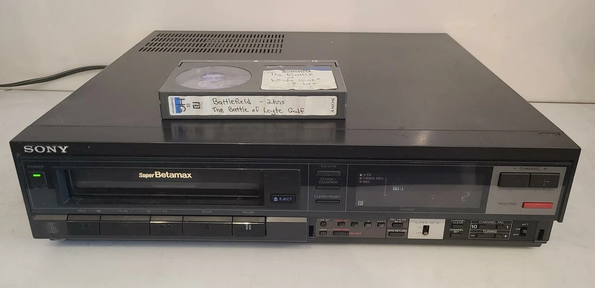 Sony Super Betamax SL-100 VCR Video Cassette Recorder Vintage 120V Hi-FI w/  Tape