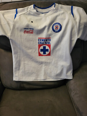 Cemento Cruz Azul Coca Cola (Mexico) Youth Soccer Jersey (Size 12) - Main Image