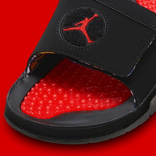Nike Air Jordan Hydro VIII 8 Retro Slides Playoff Bred Black FD7674-001 sz 10 - Picture 2 of 6