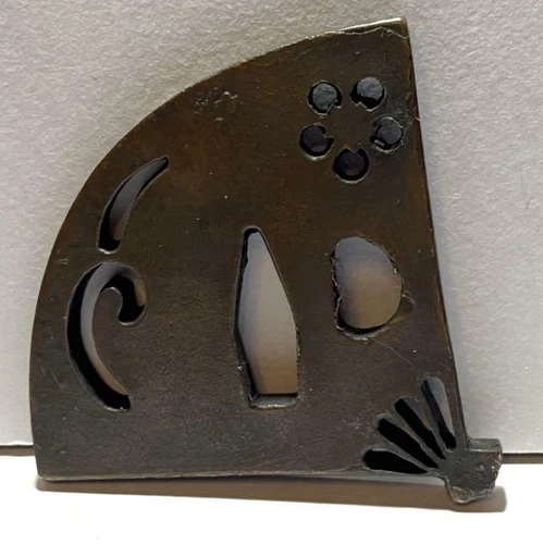 Tsuba Japanese Sword Hand Guard | Folding fan Samurai Armor Katana Japan - Picture 1 of 3
