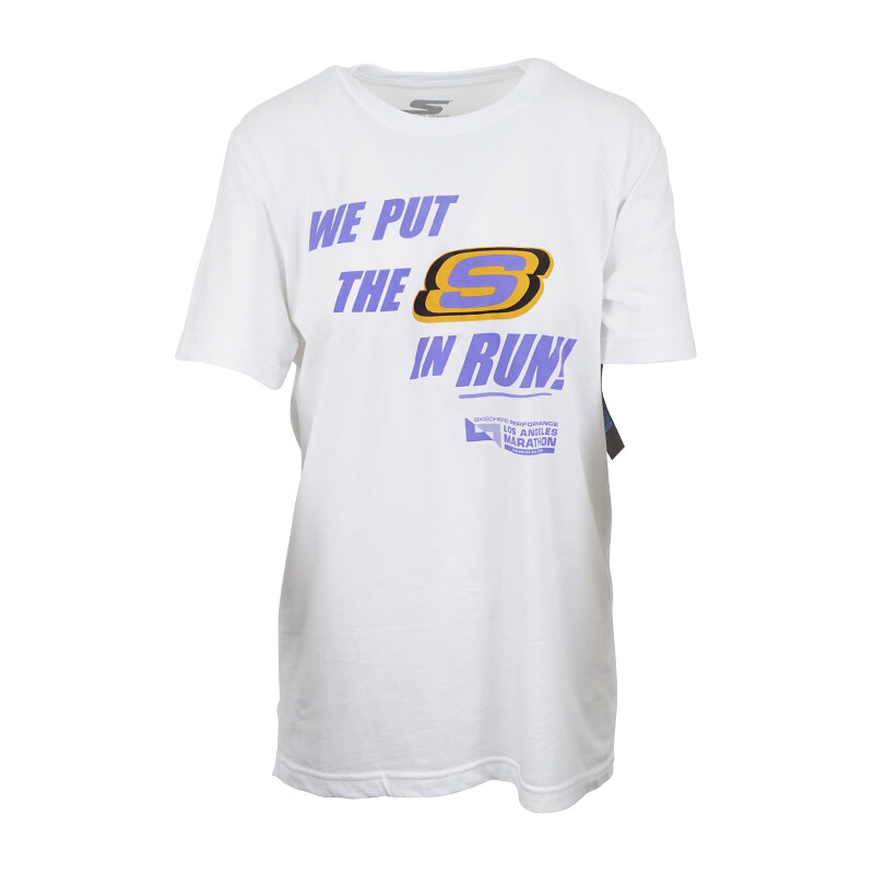 ФУТБОЛКА SKECHERS PERFORMANCE LOS ANGELES MARATHON S IN RUN БЕЛАЯ 2190₽