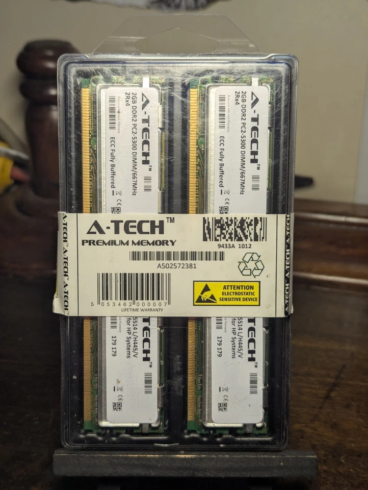 A-Tech 2GB RAM x 4 (8G Total) DDR2 PC2-5300 DIMM/667 MHz ECC Memory 2Rx4 OPENBOX - Image 2 of 4