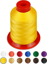 Extra Strong Upholstery Thread,Yellow 1000 Meters Bonded Nylon Thread for Denim