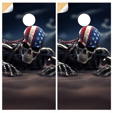 C314 Skeleton Cornhole Board Wraps LAMINATED Wrap Decals Vinyl Sticker Skins