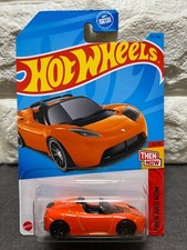 Hot Wheels Then And Now 6/10 Tesla Roadster 217/250 Orange