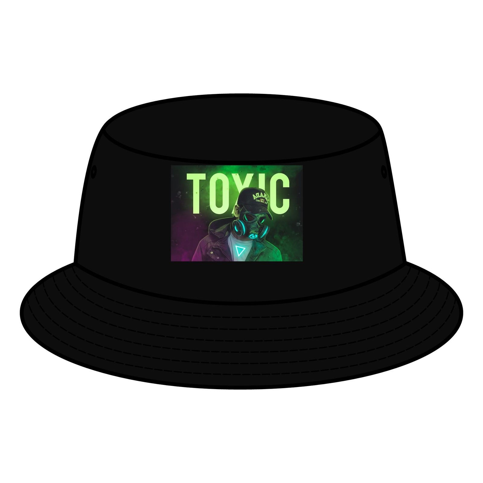 Toxic Graphic Bucket Hat for Streetwear Style and Sun Protection