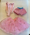 Vintage 1990s Barbie Fashion Doll 3 Pc Costume Outfit Crinoline Bodysuit Shorts