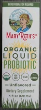Mary Ruth's Organic Liquid Probiotic Unflavored 2 Billion Cfu 4 fl oz.