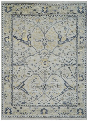 LoomBloom Muted Turkish Oushak Hand Knotted 100% Wool Area Rug Gray 8'9'' x 12'