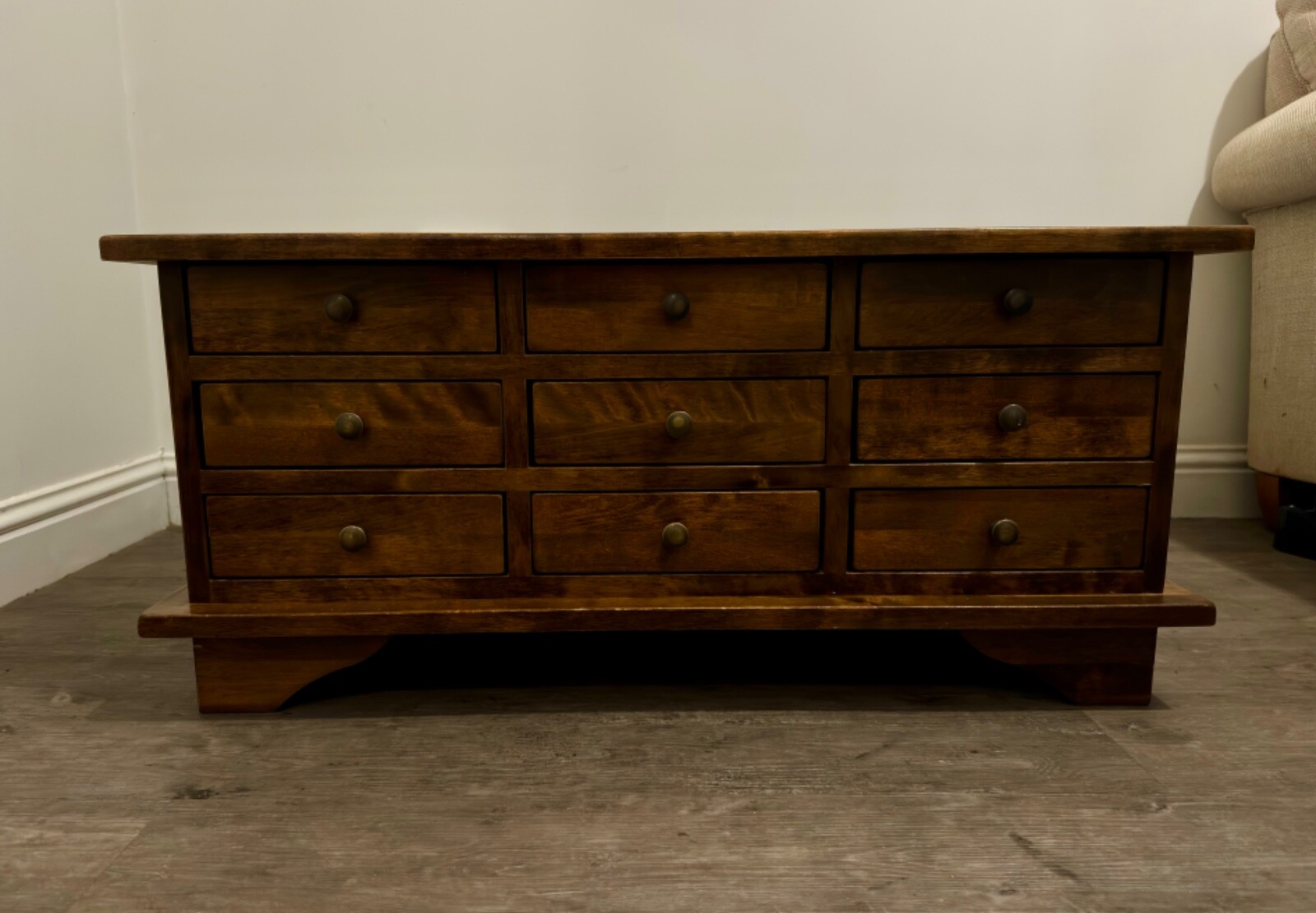 Laura Ashley dark chestnut Garrat 9 Drawer Coffee Table eBay