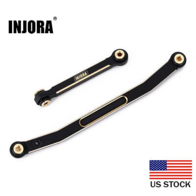 US,INJORA Black Coating Brass Steering Links for Axial SCX24 Upgrades