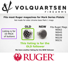 10PK VOLQUARTSEN Magazine Follower Button Ruger Mark 2 3 4 LITE MK III IV *VC*