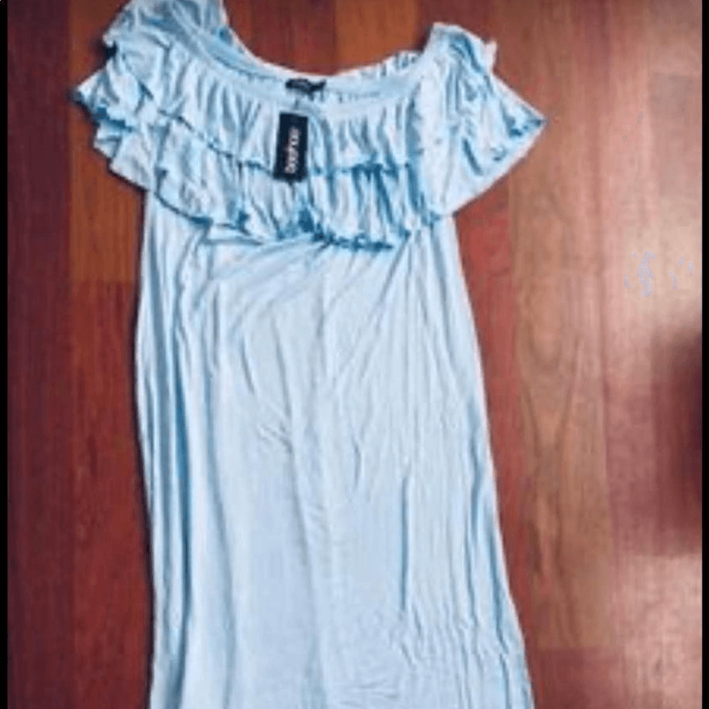 blued clothing dress Beautiful Blue Dress – So Basic Boutique main image 0