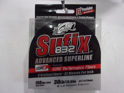 Sufix 832 ADVANCED SUPERLINE fishing line 150 yard Ghost  choose your size NIP