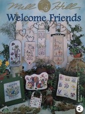 MILL HILL WELCOME FRIENDS BANNERS PILLOWS SAMPLER CROSS STITCH BKL