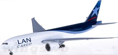 1:200 32CM Hogan LAN CARGO BOEING 777F Airfreighter ABS Plastic