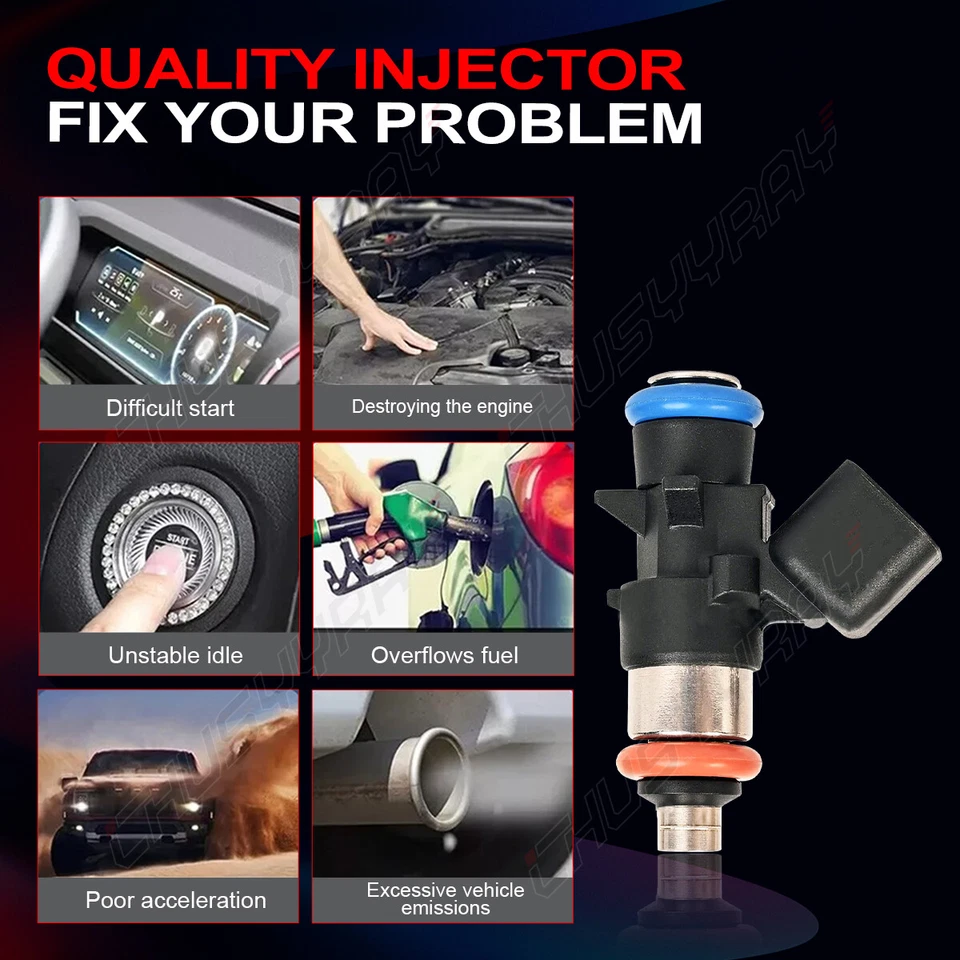 Inyectores de combustible de 4 orificios 0280158233 para Jeep Grand Cherokee Wrangler 2011-2017 6 piezas Foto 3 de 4