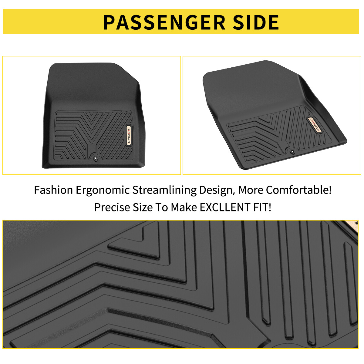 Floor Mats for 20202024 Kia Telluride TPE All Weather Rubber
